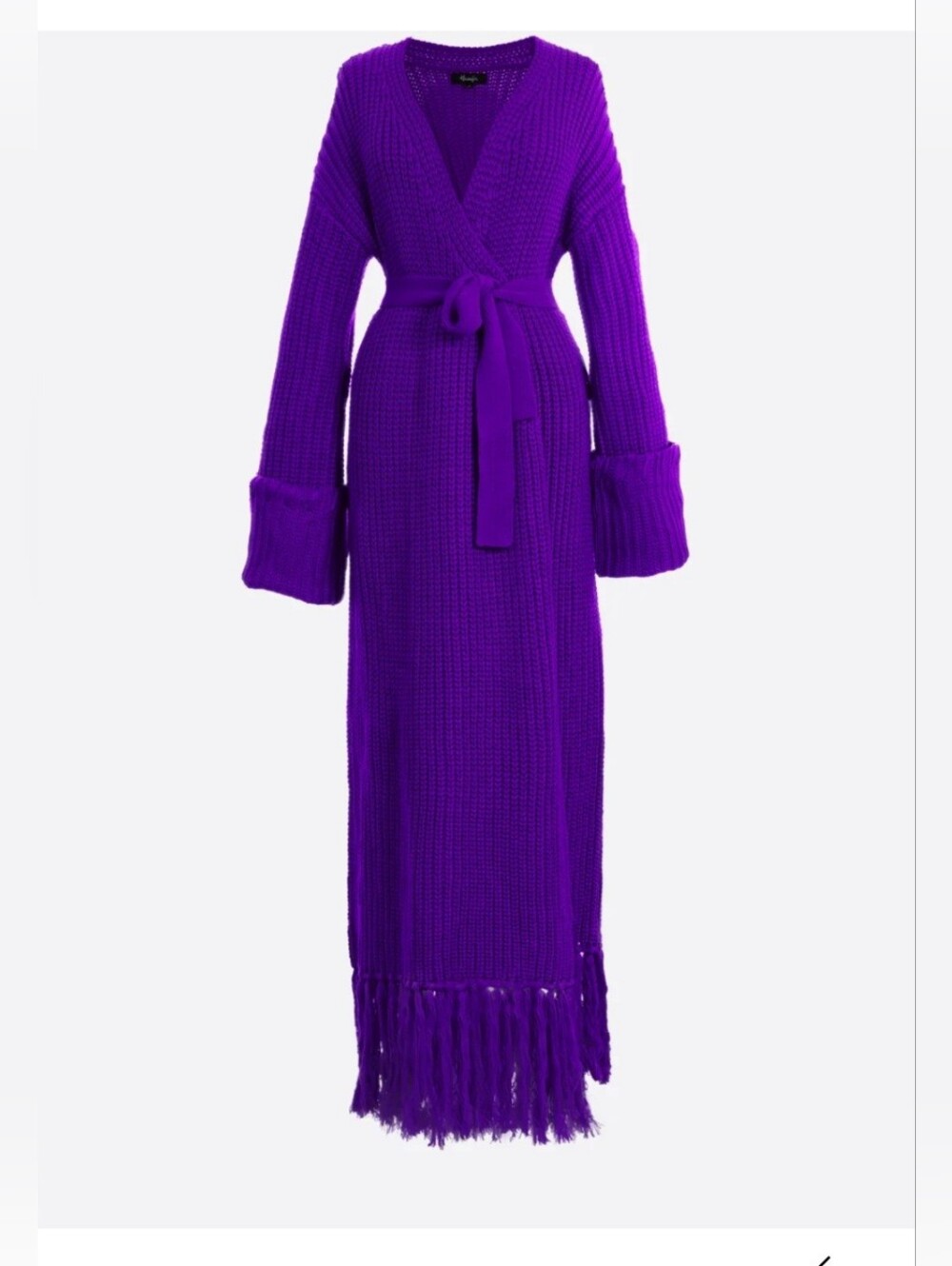 Hanifa Miya Purple Knit Cardigan Dress L/XL